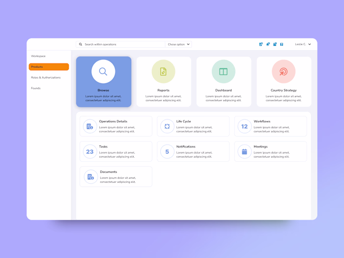 Corporate administration tool