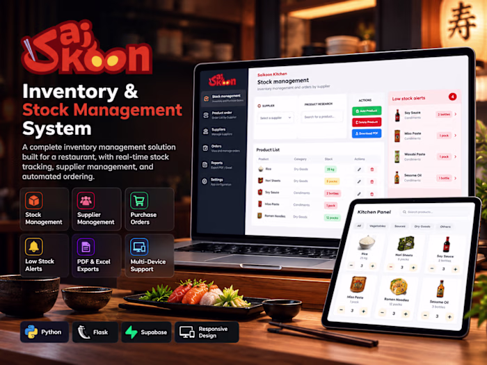 Restaurant Inventory & Stock Management System