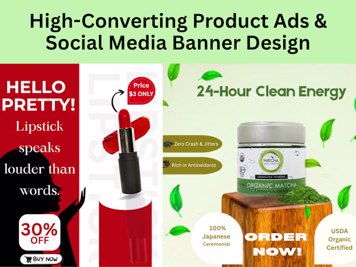 High- Converting product Ads & Social media Banner Design