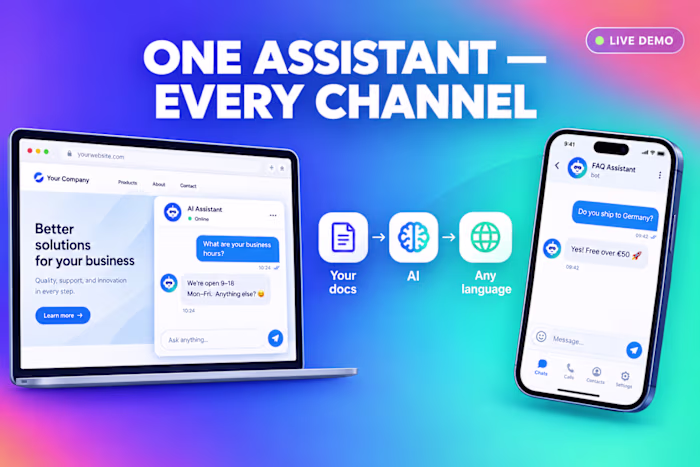 AI FAQ Assistant — chatbot answering from your own documents