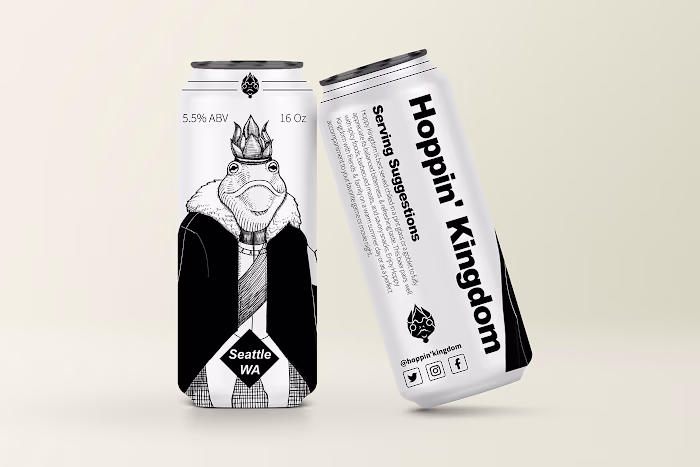Hoppin'g Kingdoms Beer Label Design | Behance
