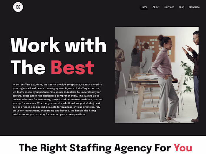 Framer website for a Staffing Agency