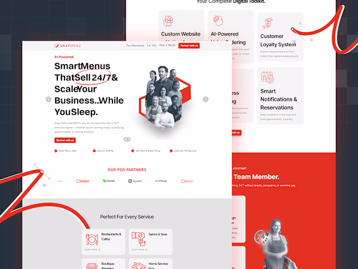 SnapMenu Website Development