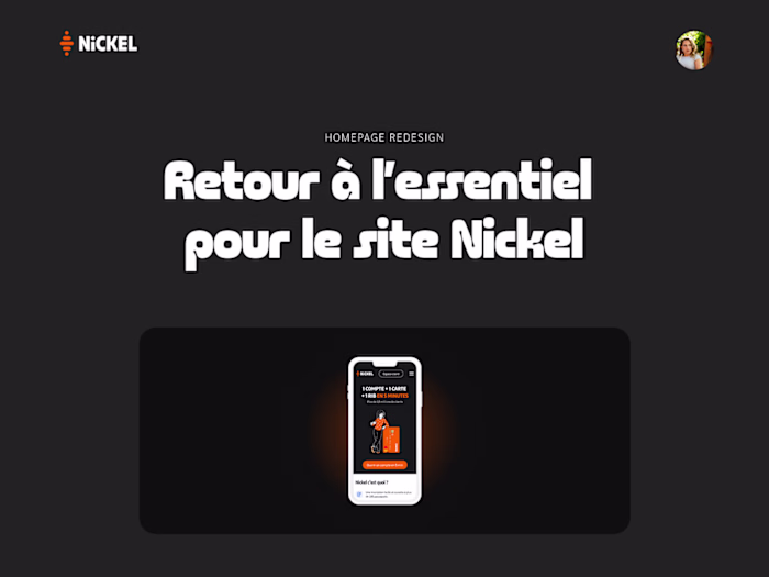 Refonte UX UX Site vitrine • Nickel