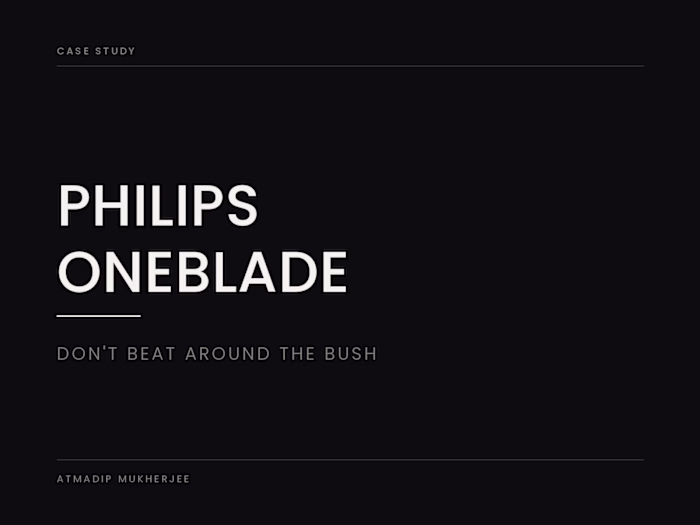 Philips OneBlade — Don't Beat Around the Bush