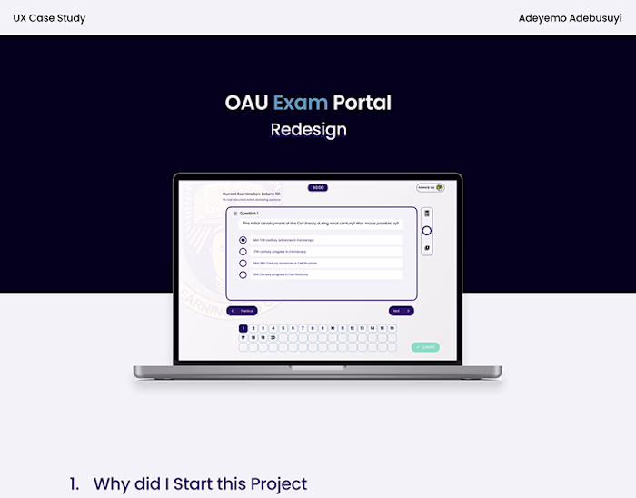 Redesign of Exam Portal | Behance