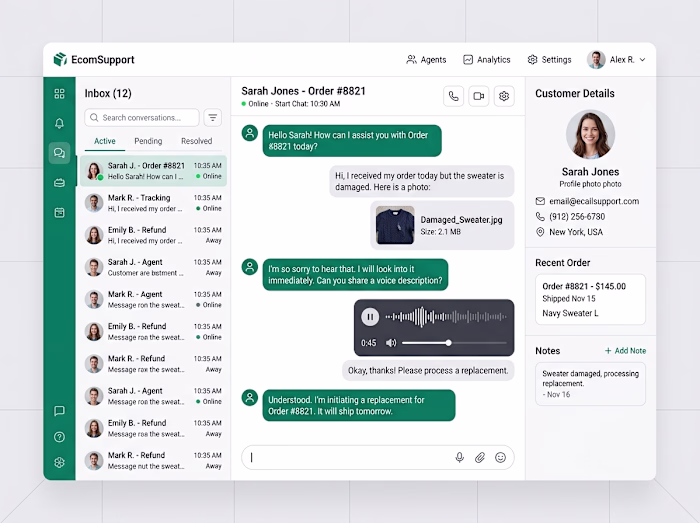 Shopify Live Chat & Multi-Agent Support App