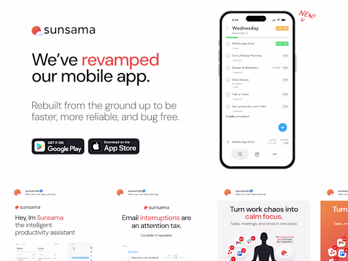 Sunsama: Marketing Design for Calm Productivity