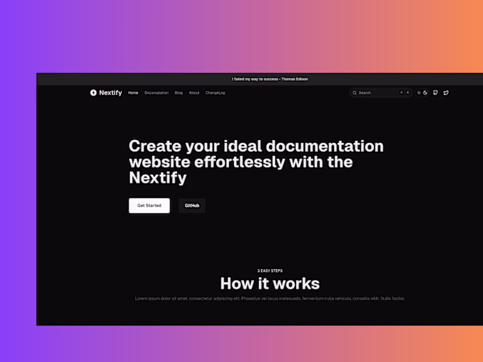 Nextify - Open Source Documentation Template