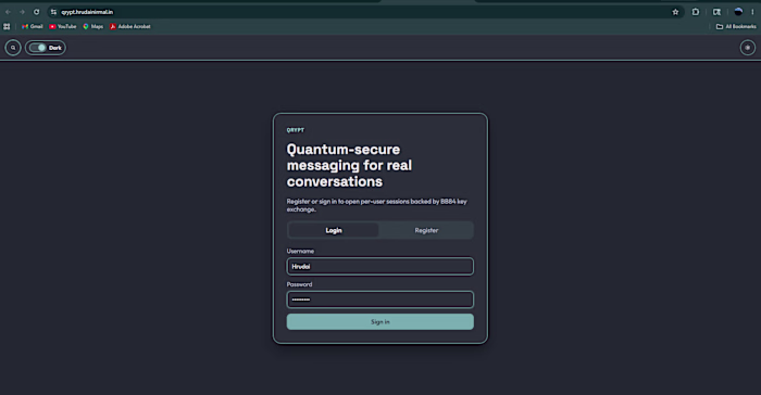 Qrypt. A Quantum BB84 protocol