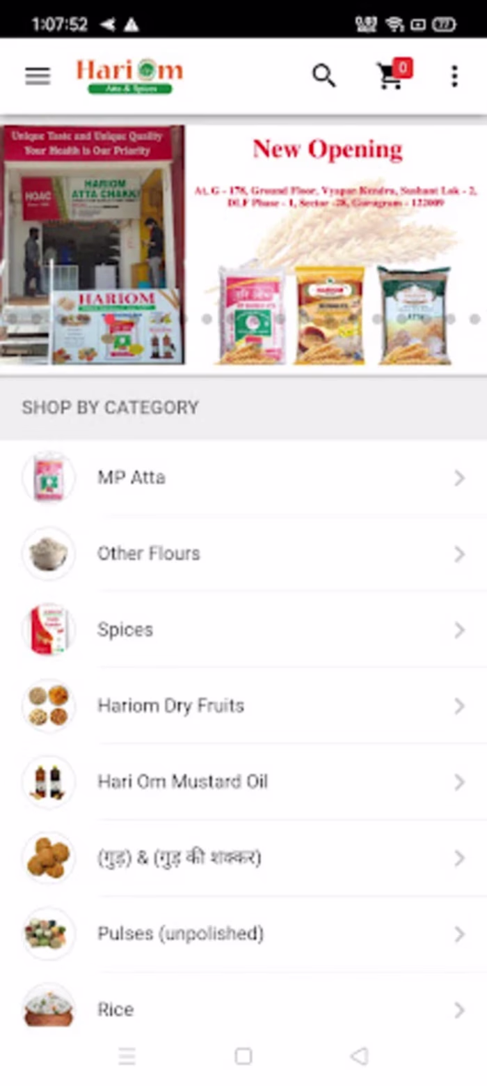 Grocery ecommerce application