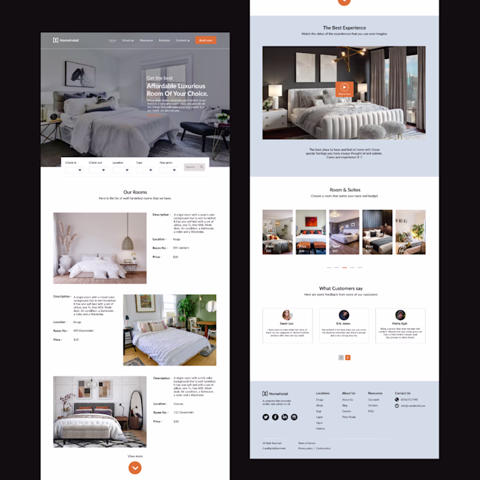 Hotel Landing Page