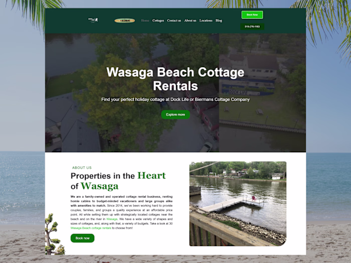 WordPress Website for Cottage Rental Business