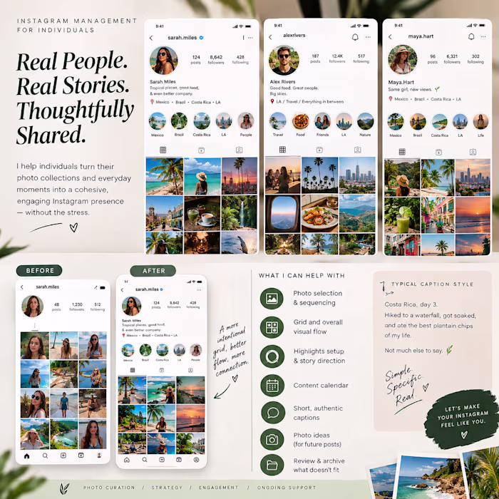 Instagram Management for Individuals ✨
A