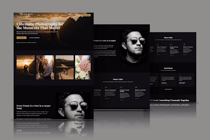 Designed a photography website focused