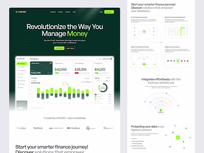 Finance SaaS Landing Page