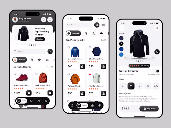 Fashion E-Commerce App Design – Minimal, Smart & Engaging 