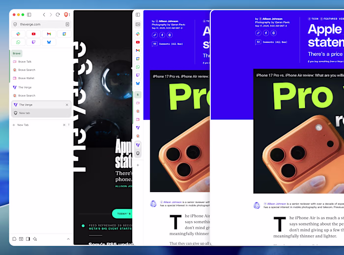 Brave Browser Vertical Tabs Redesign