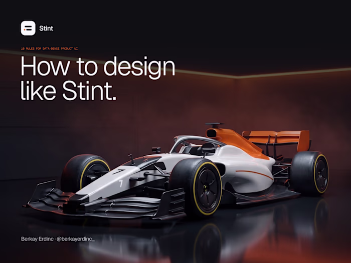 Stint: A Calm Race-Strategy Dashboard Design