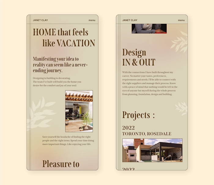 Janet Clay - Branded Website Design (An Architect's Portfolio)