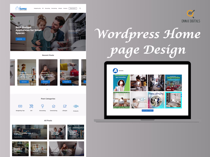 WordPress Home Page Design