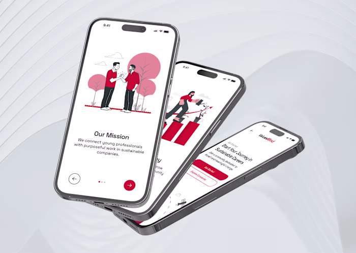 Mobile App Design Onboarding Screens