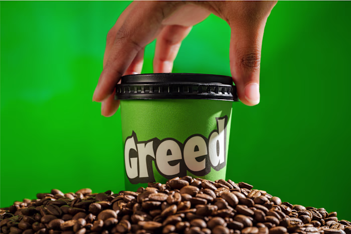 Greed is an unapologetic coffee