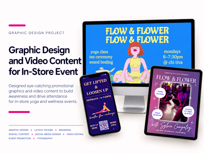 Promotional Visual Design for Flow & Flower Events