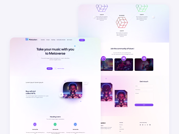 NFT Marketplace Platform / Landing page