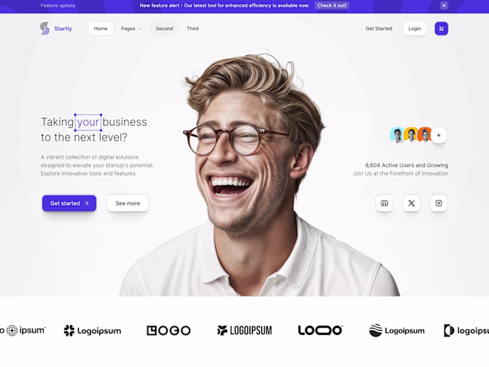 Startup Webflow Template Development