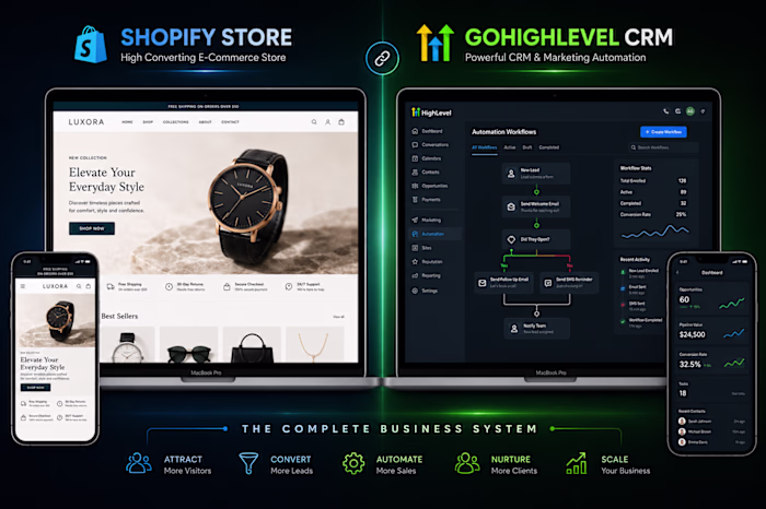 Shopify Store + GoHighLevel Funnel