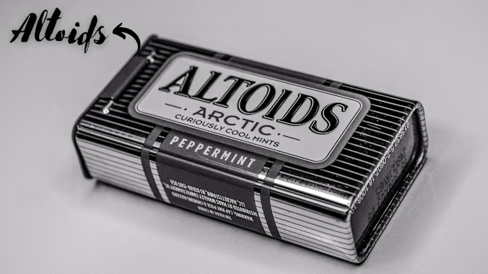 A close-up look at Altoids Arctic Peppermint