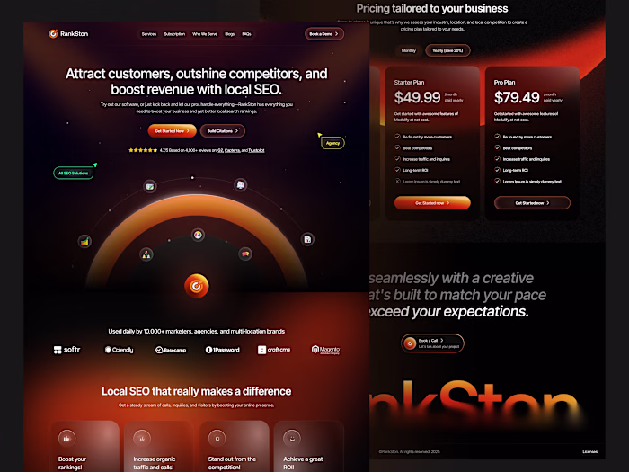 RankSton Local SEO Agency Landing Page Design & Development