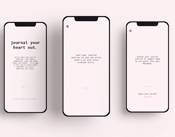 heartout- A Journaling App Concept
