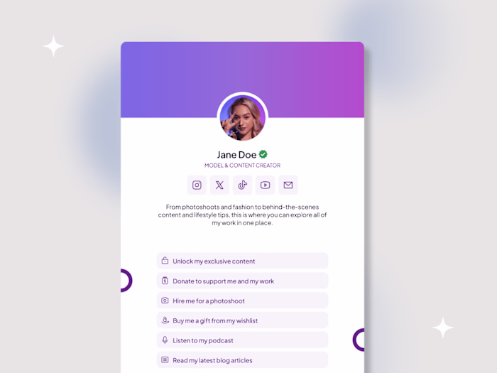 LinkSpark — Bio Link Website Framer Template