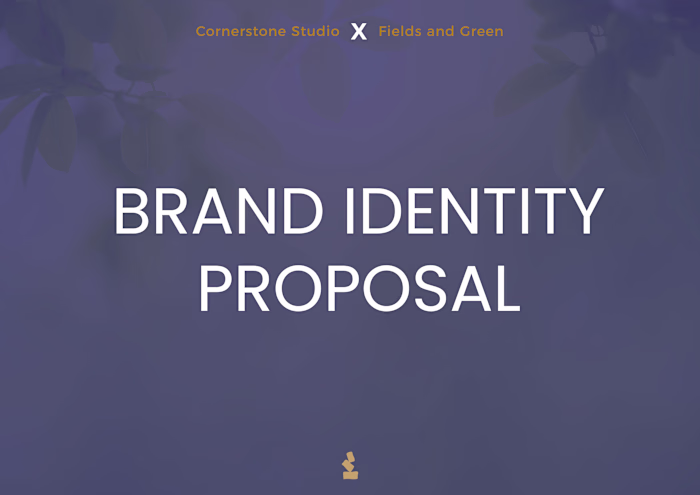 Brand Identity Proposal/Template for Fields and Green