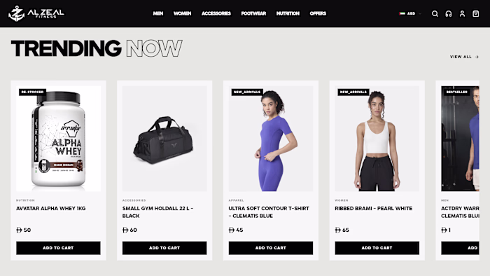Al Zeal Fitness Ecommerce Store