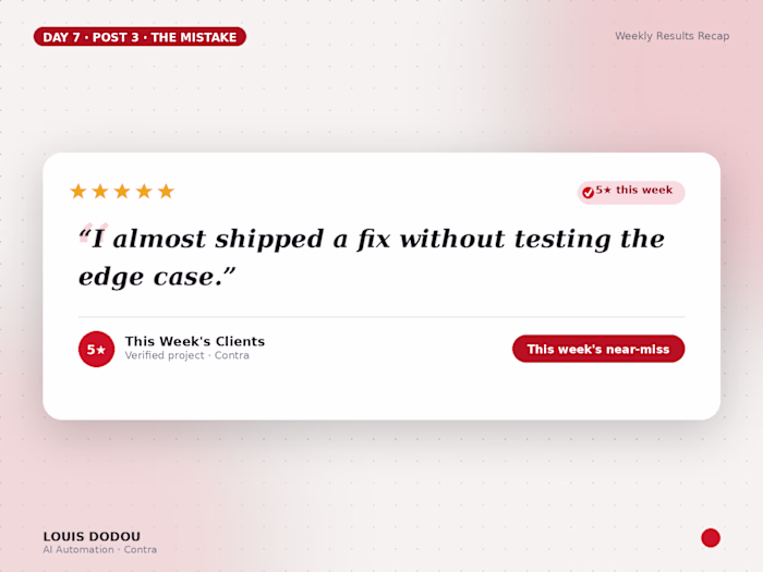 “I almost shipped a fix