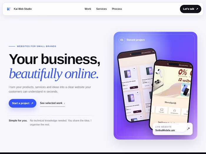 Kai Web Studio — Small Business Website