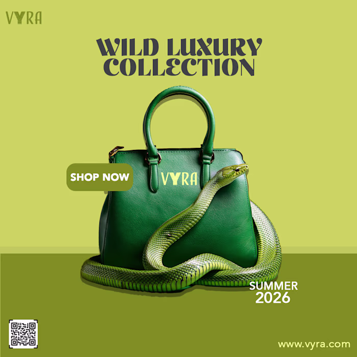 A premium, high-impact luxury handbag