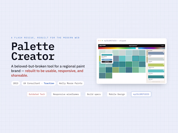 The Palette Creator was a rescue, not a redesign