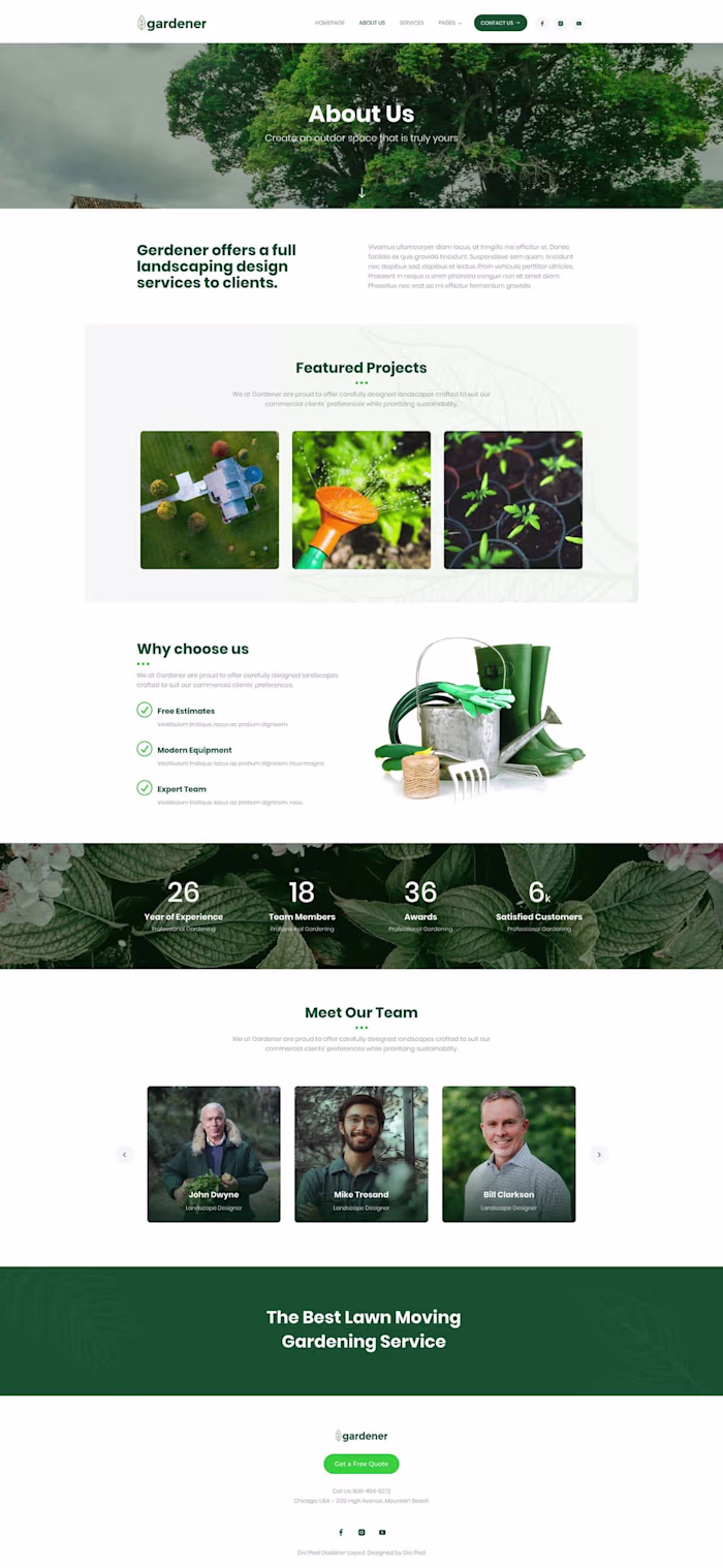 Gardener Website Redesign Project