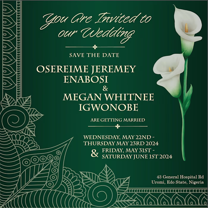 Nigerian Wedding Invitation