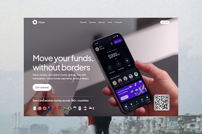 Muve Fintech Landing Page Design