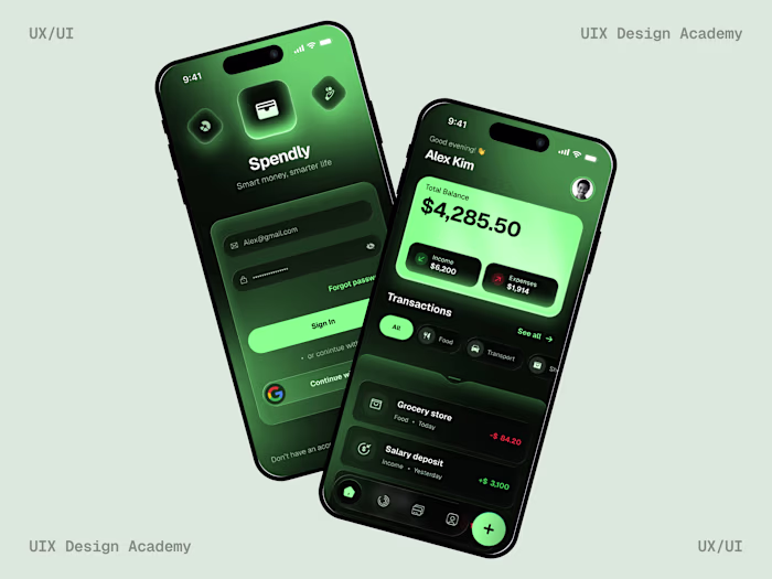 Finance Tracker App UI Design