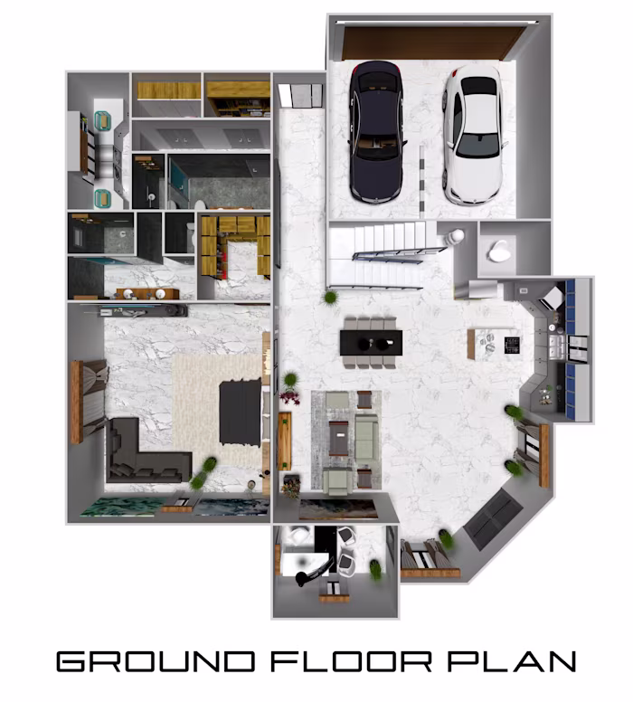 3D floor plan blueprint