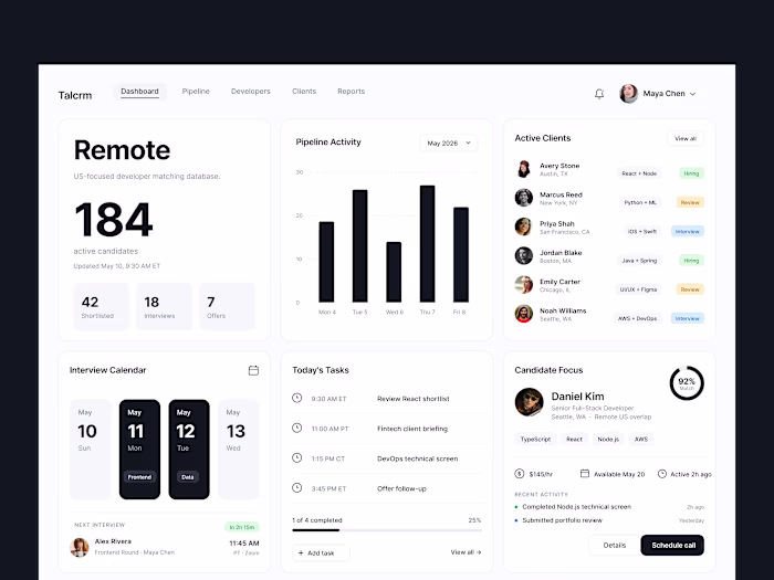 Talcrm - Recruiting CRM Platform