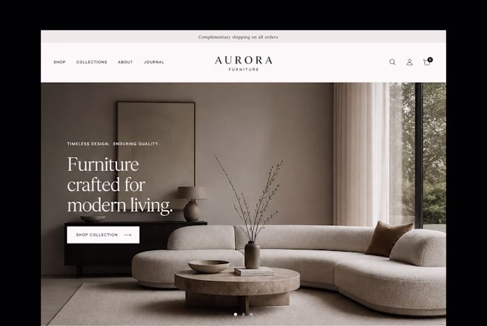 Luxury Furniture E commerce UI