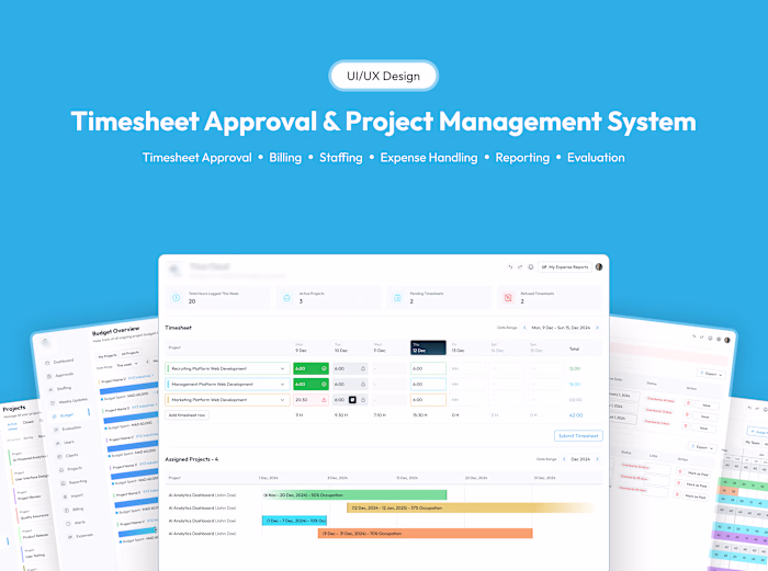 Timesheet Approval & Project Management System