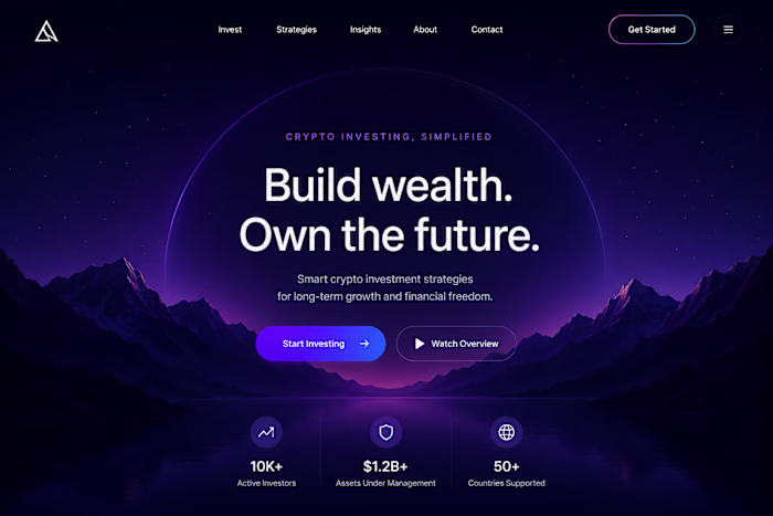 WordPress Crypto Landing Page
Designed a
